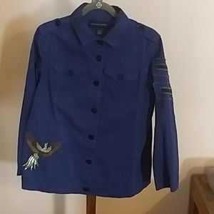 Colleen Lopez embroiderd military jacket